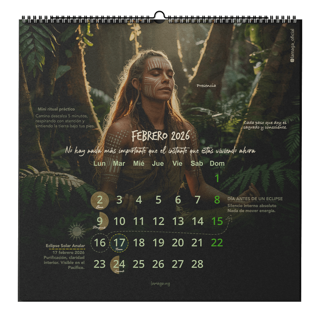 Calendario 2026 del camino de la guerrera - La Maga